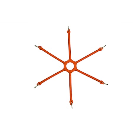 Quality Chain Truck Rubber Spider Bungee Orange, 6 Arm 218